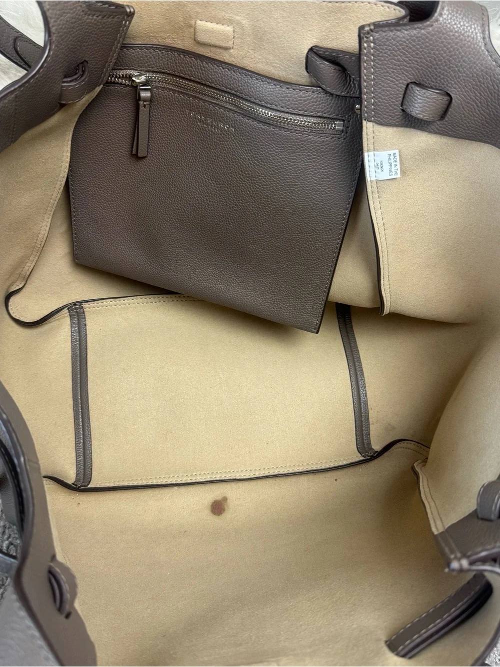 Tory Burch Large Romy Tote in Wild Mushroom